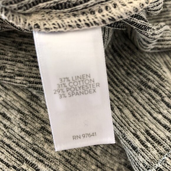 NEW PURE J. JILL Gray Linen Marled Knit One-Button Oversized Cardigan Top size S - Picture 9 of 9